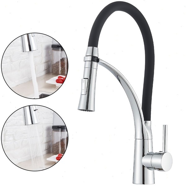 Wasserhahn KüChe KüChenarmatur Ausziehbar Brause Mischbatterie SpüLtischarmatur-image