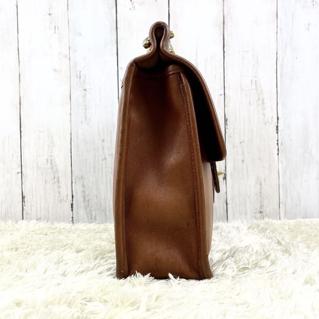 COACH　バッグ Vintage Coach 9927 Shoulder Bag Turnlock Leather Brown