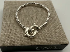 NEW Uno de 50 SER INSEPARABLE Locks Bracelet Silver Plated Beads Size Medium