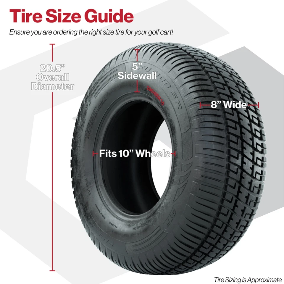 Juego de 4 ruedas de carro de golf GTW 10" Medusa mecanizadas neumáticos de calle 205/65-R10 Duro Foto 2 de 4