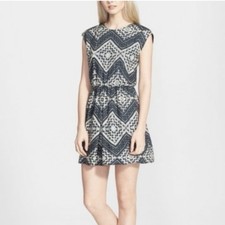 Alice & Olivia Geo Print Dress S (4/6) Boho Southwestern Artsy Celestial Beach