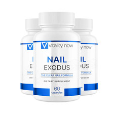 3-Pack Nail Exodus Capsules - Clear Nail Formula  Nail Health Support -180 Caps