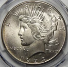 1928 PCGS/CAC MS63 PEACE DOLLAR