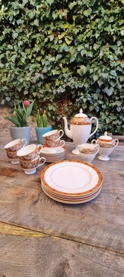 Wedgwood/Augustus/Bone China/Made in England/Kaffeeservice/6Pers./21-teilig