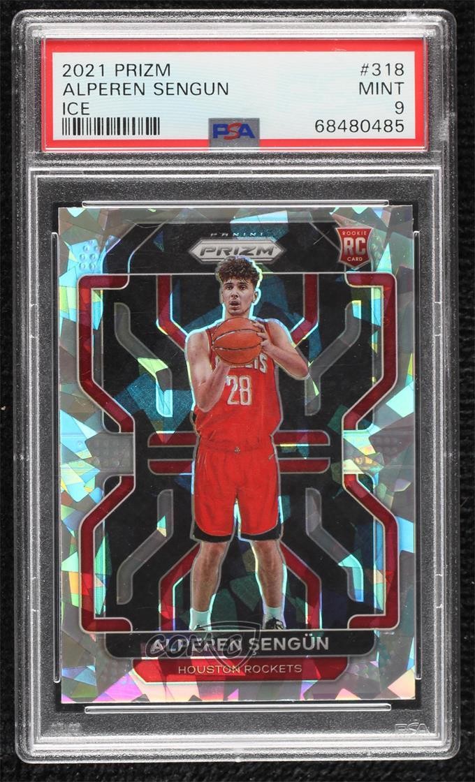 2021-22 Panini Prizm Ice Prizm Alperen Sengun #318 PSA 9 MINT Rookie RC 3a2