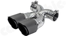 CARGRAPHIC Sport-Endrohr 89mm Edelstahl-Carbon-Matt 987 Boxster Cayman Endrohr