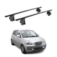 Stahl DachträGer FüR Kia Picanto I 2004-2011 TÜV AbschließBar 2Tlg Schwarz