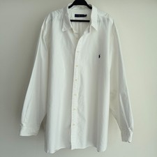 Polo Ralph Lauren Oxford Shirt Men 4XB White Button Down Long Sleeve OCBD Preppy