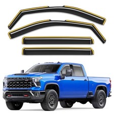 in-Channel Window Rain Guards Fit for Truck Chevy Silverado  GMC Sierra 2500HD