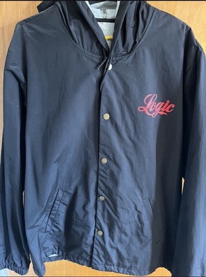 LOGIC Men s Hooded Snap-Front Windbreaker Jacket Black FROM 2017 CONCERT!!! XXL