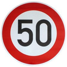 ORIGINAL RA2 Verkehrsschild Nr. 274-50 50 km/h Verkehrszeichen Schild RSA-21 RAL