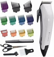 Remington Colour Cut Hair Clippers Kit (Corded), Stainless Steel Self-Sharpening