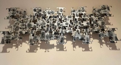 Large Midcentury Marc Weinstein aka Marc Creates Brutalist 47x16