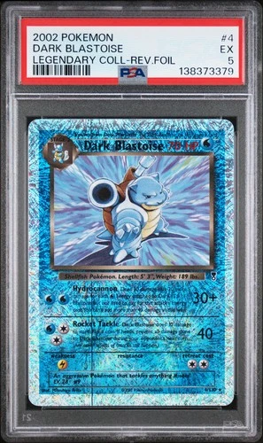 2002 POKEMON LEGENDARY COLLECTION #4 DARK BLASTOISE-REVERSE FOIL PSA 5