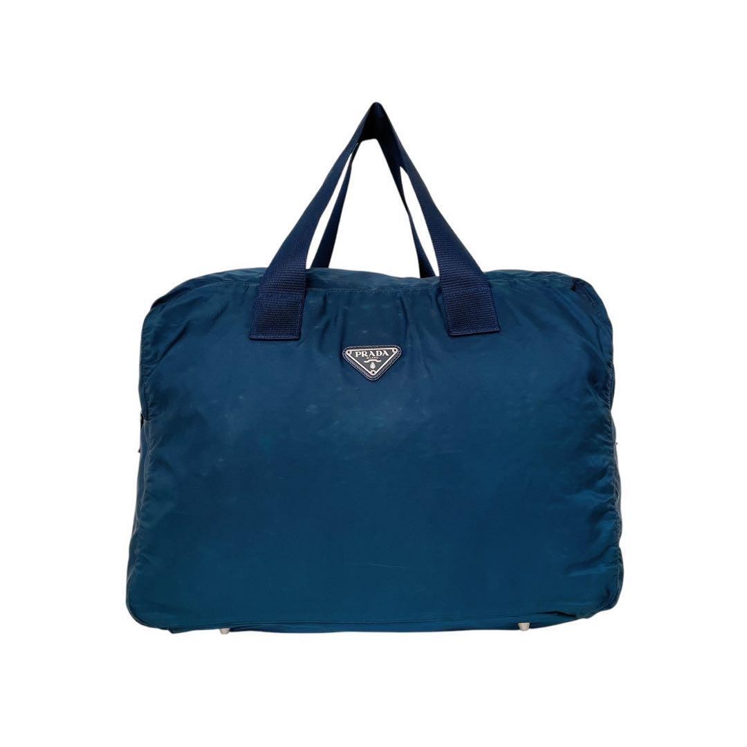 Rare PRADA Triangular Logo Nylon Mini Boston Bag … - image 2