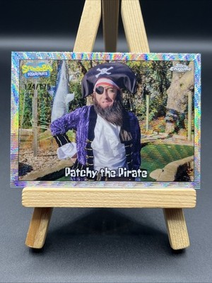 2025 Topps Chrome Spongebob Patchy The Pirate #4 Wave Refractor /175