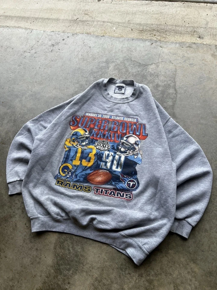 Sudadera Gráfica Vintage 2000 Super Bowl XXXIV Rams Vs Titans - Talla XL/L Para Hombre’s Foto 3 de 4