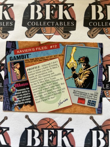 SkyBox X-Men Series 2 1993 #12 Gambito - Imagen 2 de 2