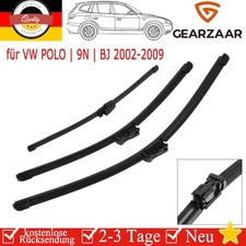 Scheibenwischer vorne + hinten passend für VW POLO | 9N | BJ 2002-2009 Schwarz