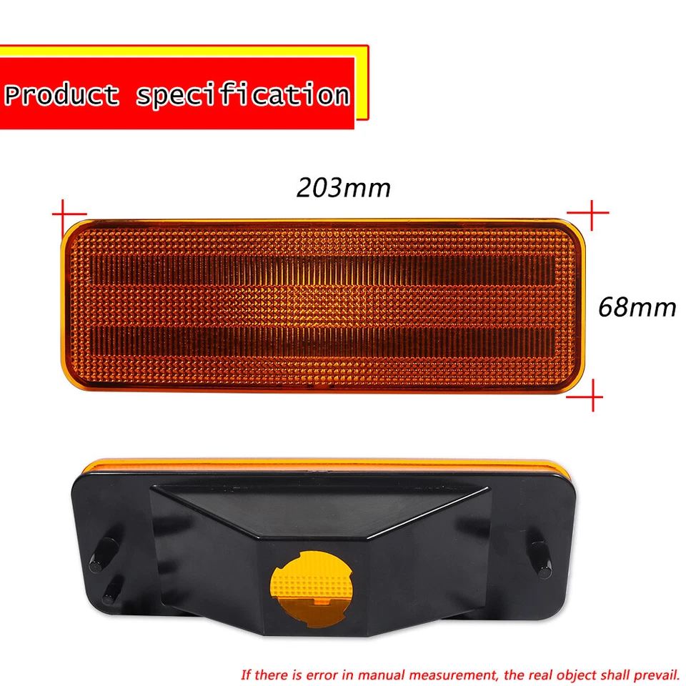 Juego de 2 pares de lentes de luz de estacionamiento izquierda y derecha para camioneta F150 F250 F350 Bronco Foto 4 de 4