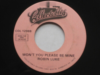 Robin Luke Susie Darlin / Wont You Please Be Mine Vinyl Single 7inch Collect