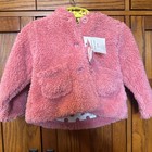 Adorable Pumpkin Patch Furry Hooded Jacket With Ears In Tea Rose 0-3 Months NWT  — photo 8
