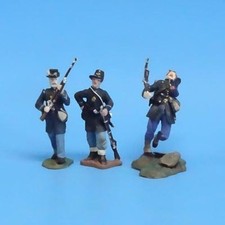 CORD-208 - Iron Brigade 3 Figures - ACW - Manufacturer Unknown - 54mm Metal
