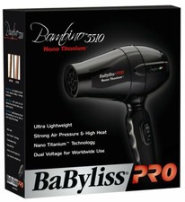BABNT5510 BaBylissPRO Nano Bambino Compact Dryer Black Travel Size Dual Voltage