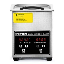 CREWORKS 2L Ultrasonic Cleaner Stainless Steel Industry Heated Heater w/Timer