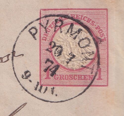 66908) Timbre PYRMONT Waldeck NPD LUXE 1874 sur enveloppe GA - Photo 1/3