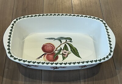 Portmeirion POMONA Baker Baking Dish Fire & Ice Peach Rectangle Oven