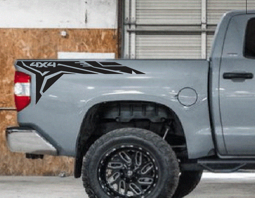 4X4 PRO STYLE BED SIDE VINYL GRAPHICS DECALS FIT TOYOTA TUNDRA 14/23 MODELS - Picture 3 of 4