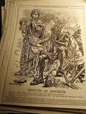 Sk5 Ephemera punch cartoon 1908 reducio ad absurdum King coal 