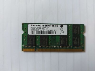 SanMax 2GB PC2-5300 200pin 667Mhz CL5 DDR2 SDRAM SODIMM Modul SMD-N2G88H1AP-6E