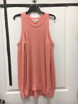 Michael Kors Cold Shoulder Sweater in Watermelon Size Large Orig. $195.00 NWT!!