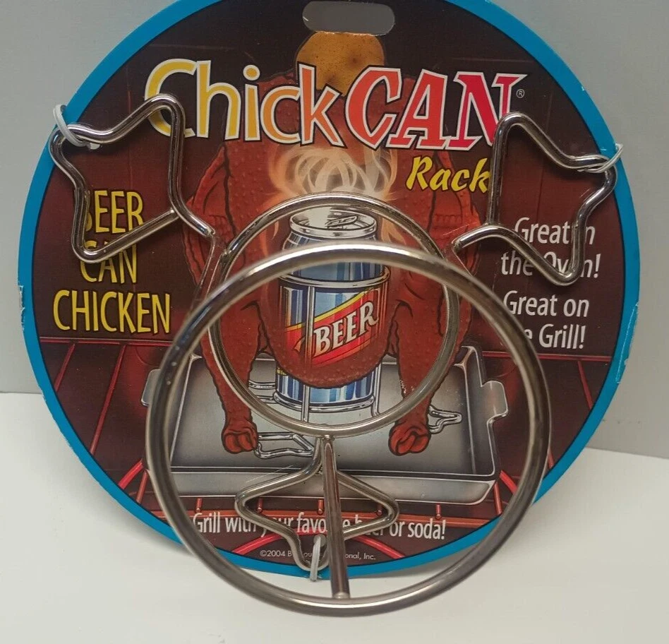 Bayou Stainless Steel Beer Can ChickCan Chicken Rack NEW Foto 3 de 4