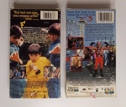 3 Ninjas VHS Tapes: Kick Back & High Noon at Mega Mountain with Hulk Hogan - Picture 2 of 4