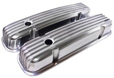 Finned Polished Aluminium Valve Covers 1959-79 Pontiac 326-455 V8