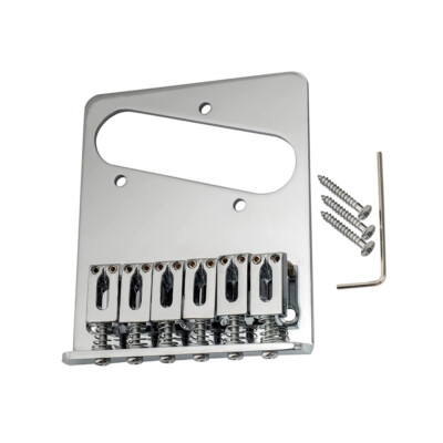 Chrome 6 Saddles Guitar Bridge Control Plate for Telecaster Tele TL Replace