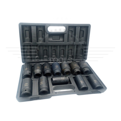 Aazon.co: IXPOWER 10PCS 1"Drive Ipact Deep Socket Set, 6 Point, 21-41, CR-O, Etric, Deep - Foto 3