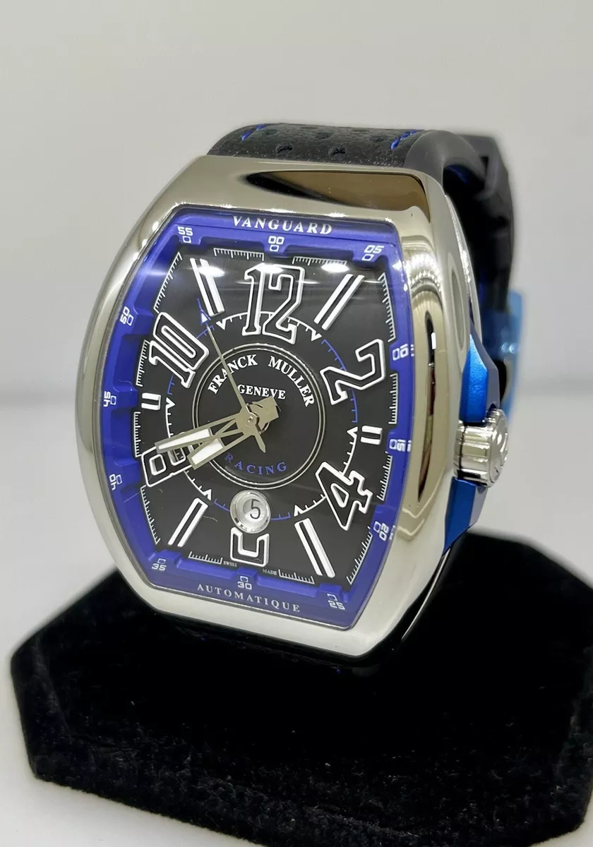 Franck Muller Vanguard Racing 44mn Black Blue Automatic Mens Watch V45SCDT