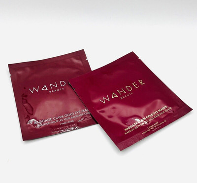 2x Wander Beauty BAGGAGE CLAIM GOLD EYE MASKS - 2 pairs Sealed NEW