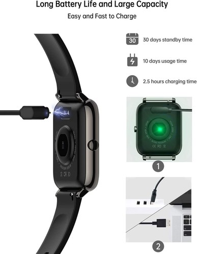 Smartwatch con monitor pressione sanguigna frequenza cardiaca per Samsung Galaxy A14 5G - Foto 14 di 38