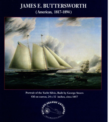 1994 JAMES E. BUTTERSWORTH EXHIBIT PRINT AD, MARINE PAINTING GALLERY PRINT AD