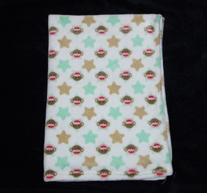 baby starters sock monkey blanket