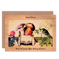 Trippy Party Shrooms Birthday Blank Greeting Card With Envelope