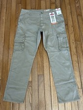 New Wrangler Five Star Regular Taper Leg Cargo Pants Beige 34 X 30
