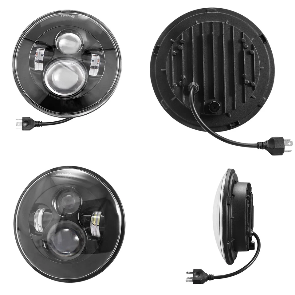 Combo de luces antiniebla de cabeza de motocicleta de 7 pulgadas para Harley Road King Road Glide Foto 2 de 4