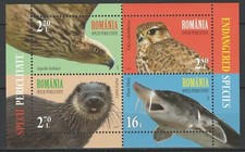 Romania 2017 Birds, Animals, Fish MNH sheet