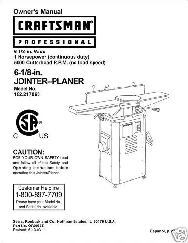 Craftsman 6 1 8
